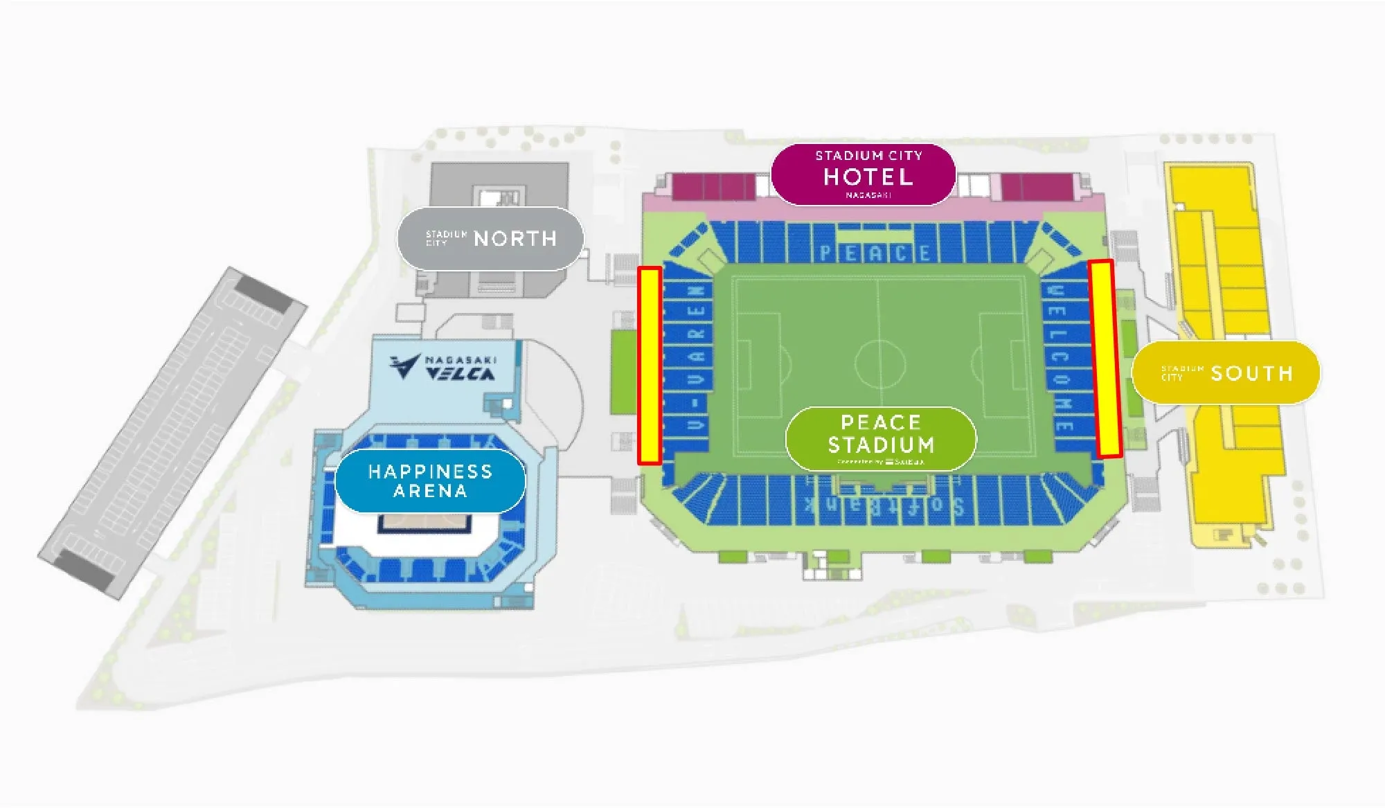 3階 PEACE STADIUM コンコース サイネージ