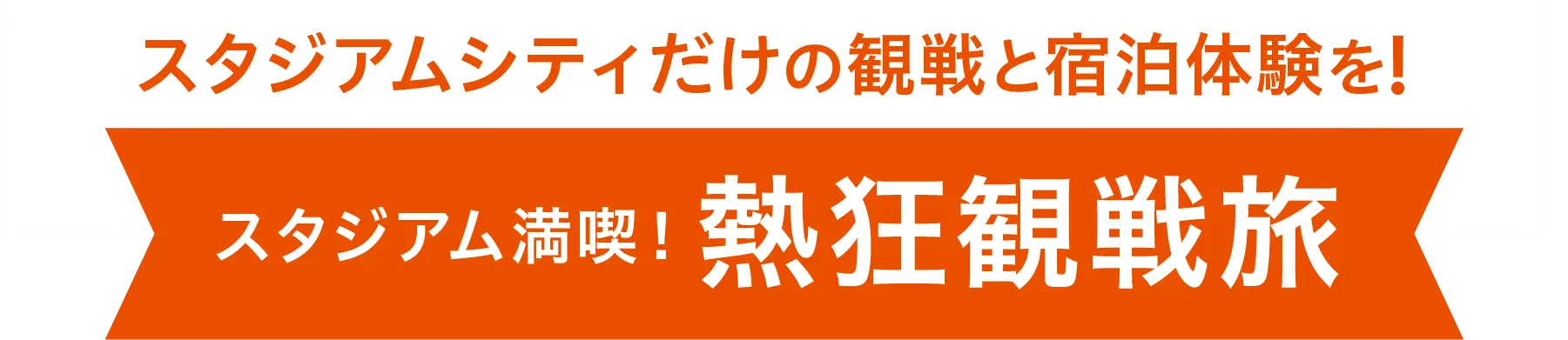 スタジアムシティだけの観戦と宿泊体験を!スタジアム満喫！熱狂観戦旅