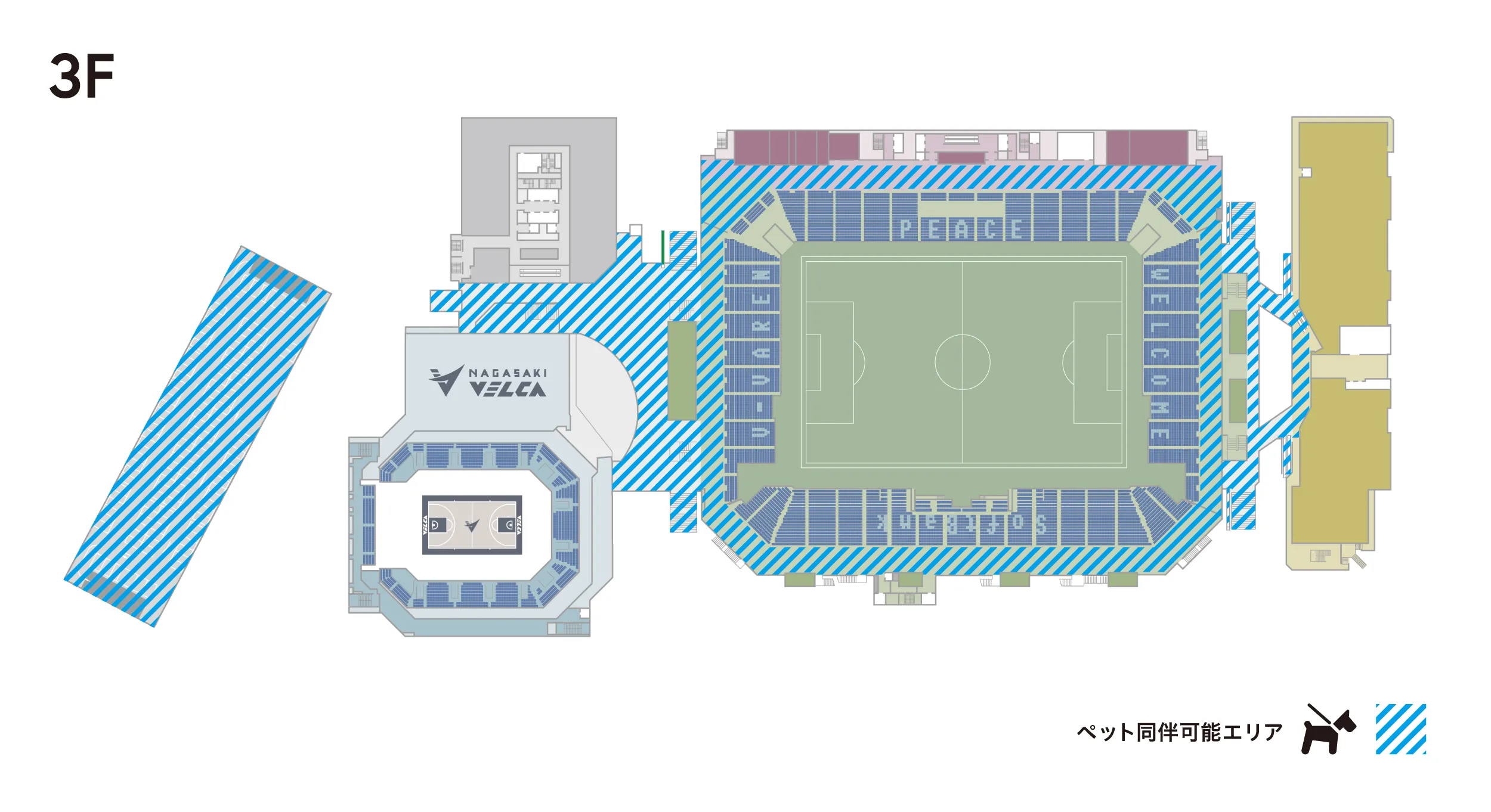 ペット同伴可能エリア３F地図