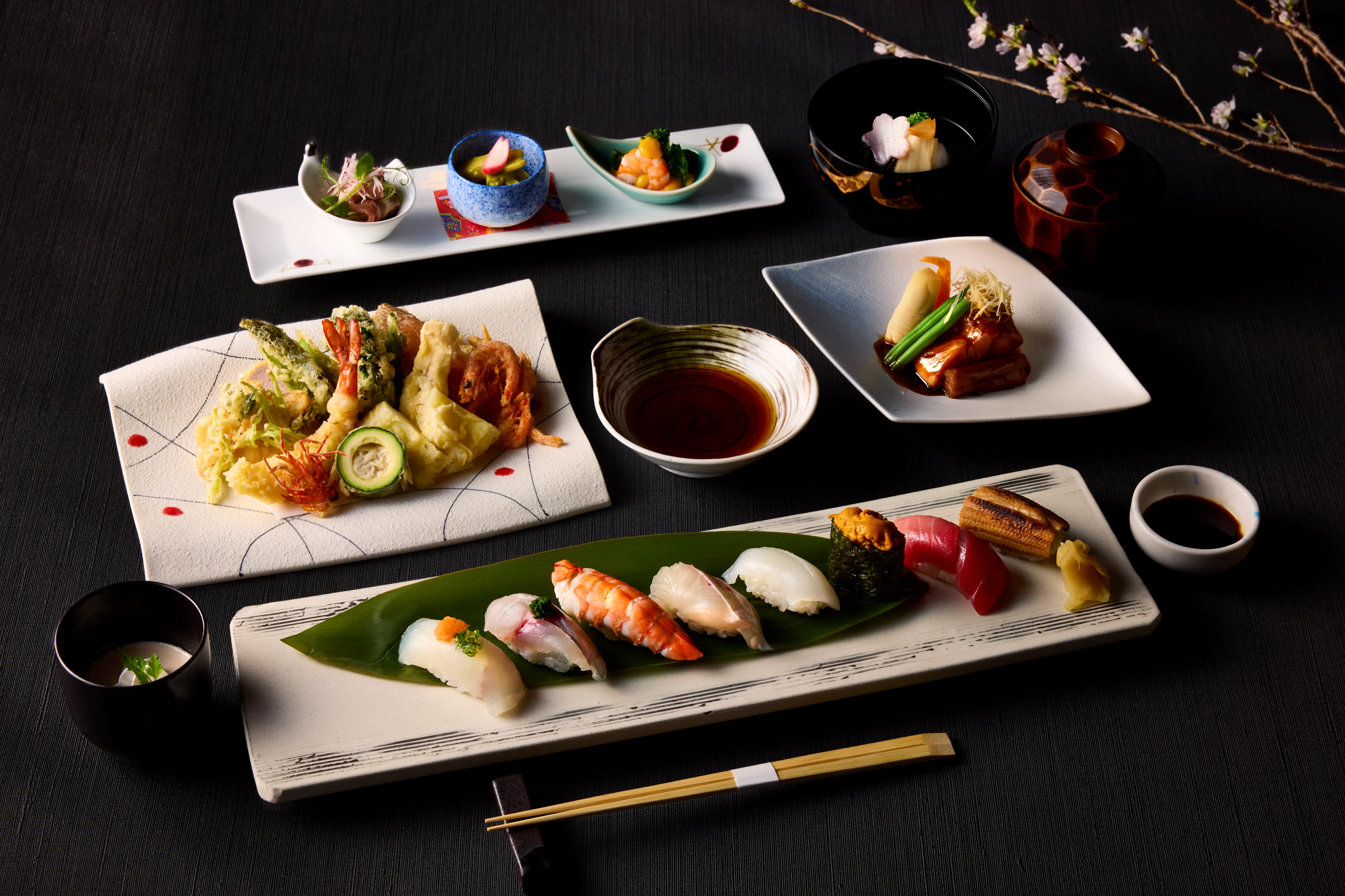 제철을 맛보는 텐베라 & 스시 회석