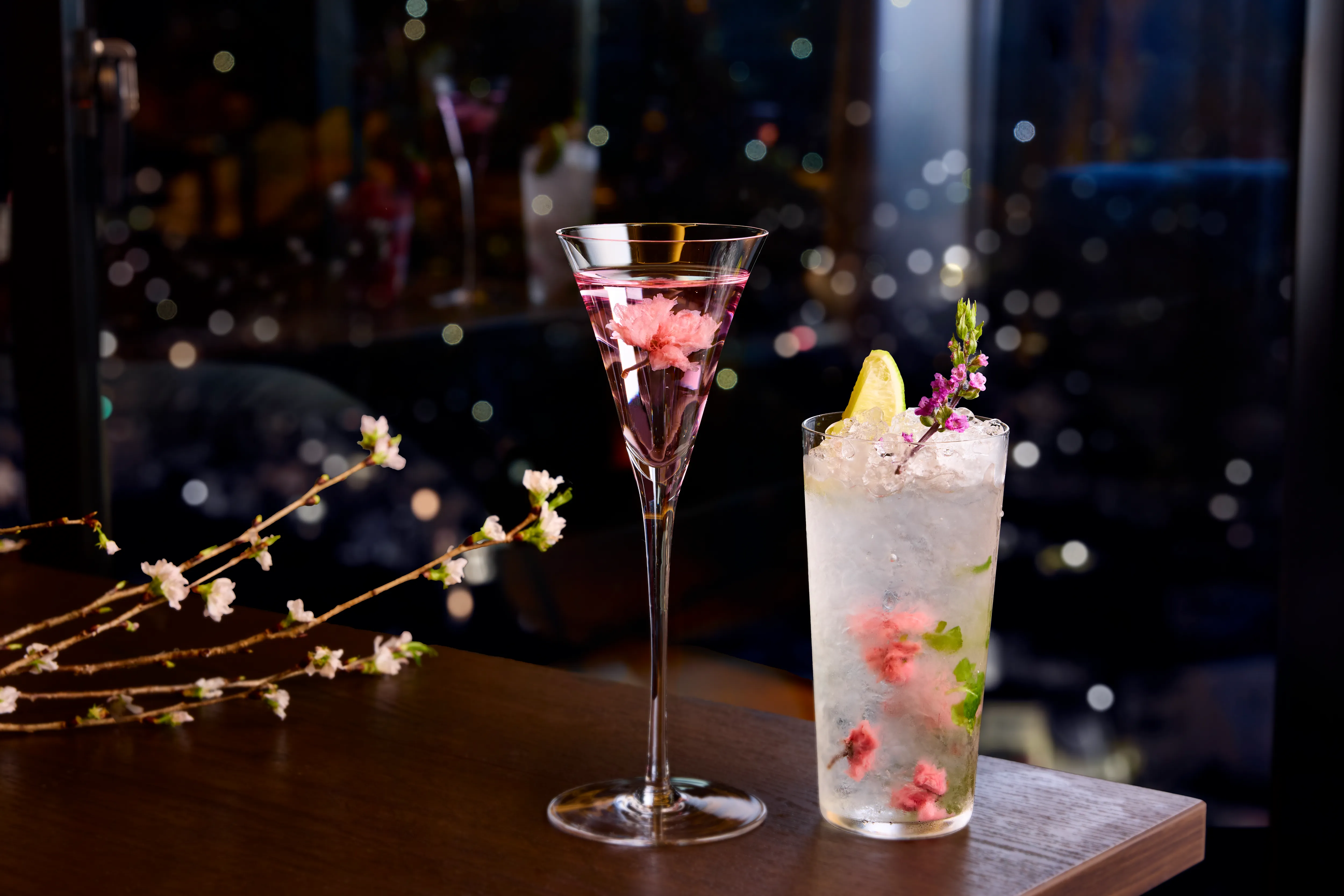 桜マティーニと桜モヒート