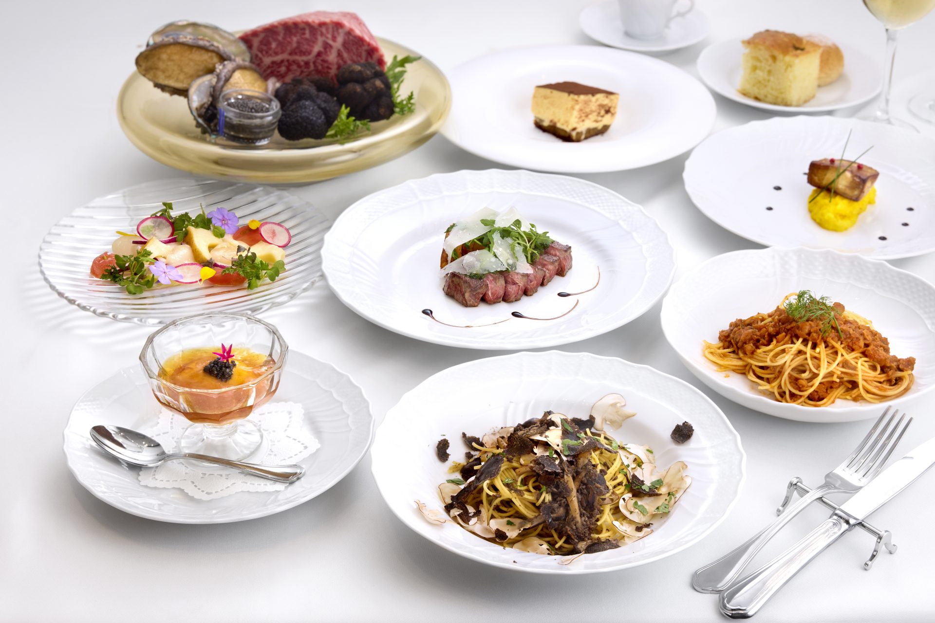 2nd Anniversary Specialty Course ~An authentic Italian course featuring the world's three greatest delicacies, abalone, and Nagasaki Wagyu beef~